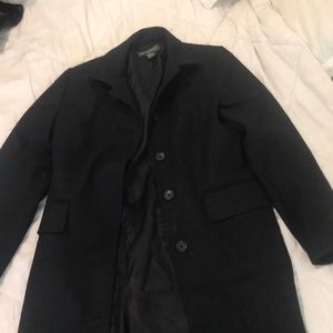 Black Banana Republic black wool coat size large